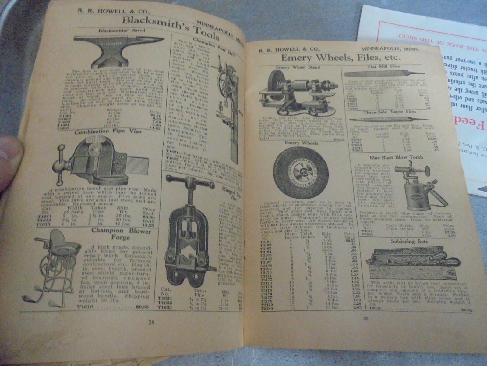 Vintage 1924 R. R. Howell & Co. Thresher & Tracto Supplies & Specialties Catalog