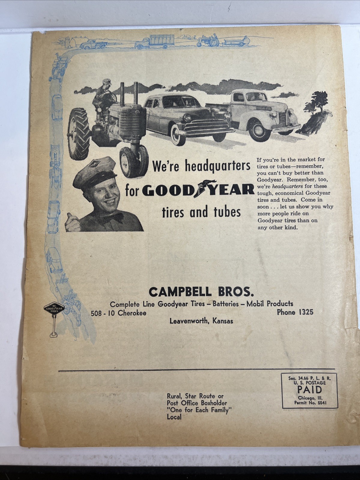 Vintage 1950s Farm Progress Magazine Flyer Cattle Crops Tractor 10 Pages