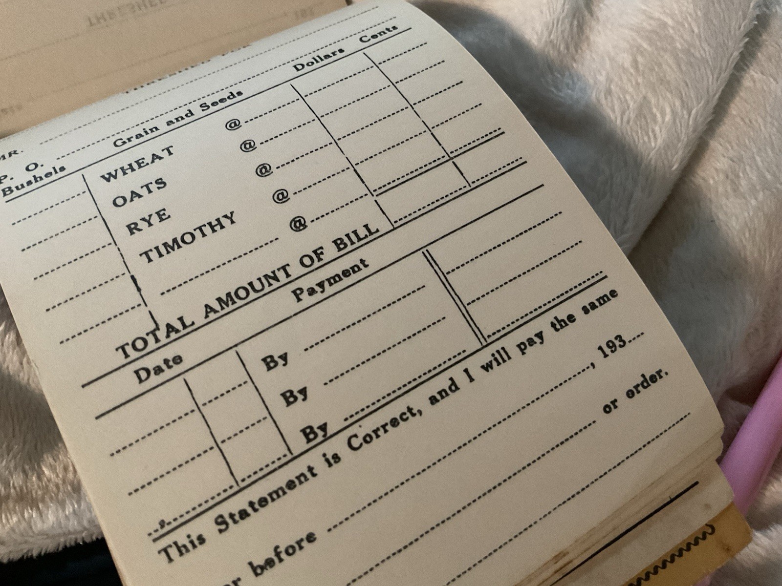 Vintage Hudson Mchy & Supply Thresherman’s Account Book 1930’s