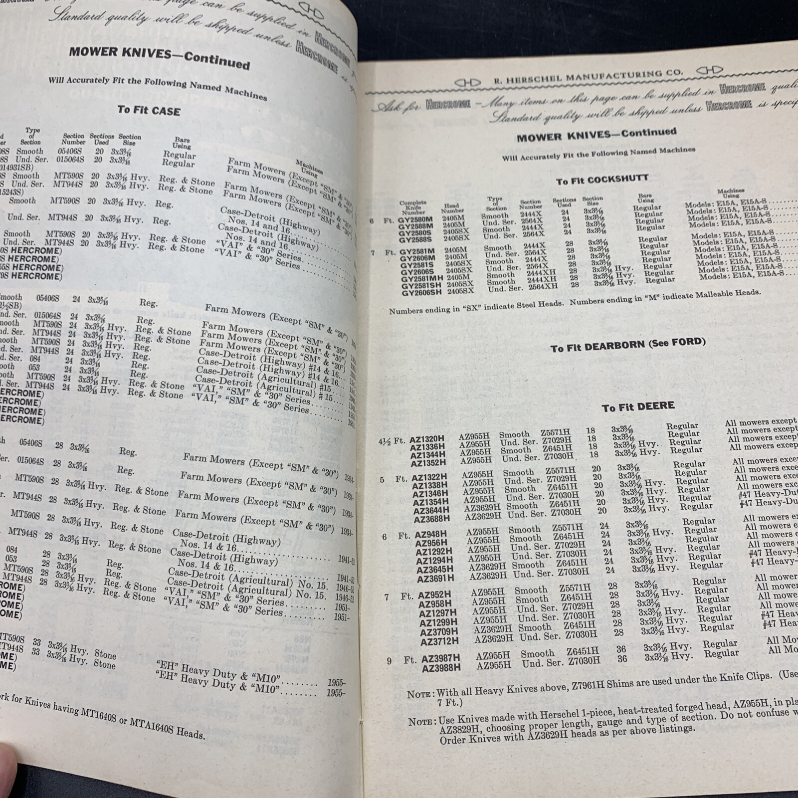 1959 Des Moines Iron Co Repair Parts Catalog Mowers/Combines/Swathers/Harvester