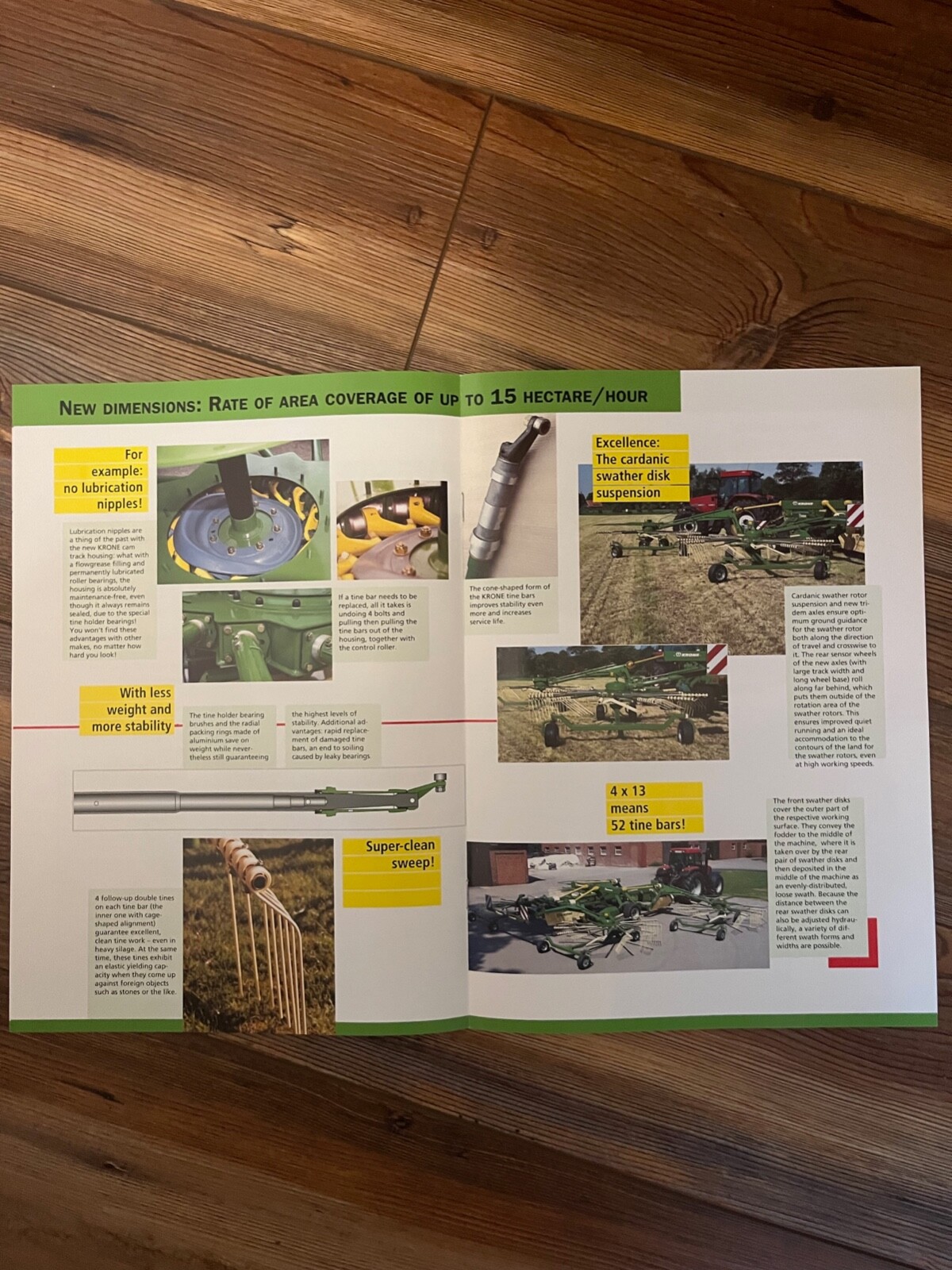 2003 Krone Swadro 1250/Swadro 1500 The Giant Swather sales brochure