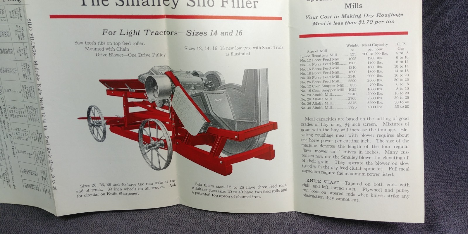 Birdsell Manufacturing Co Smalley Silo Filler Advertising Brochure Antique L56