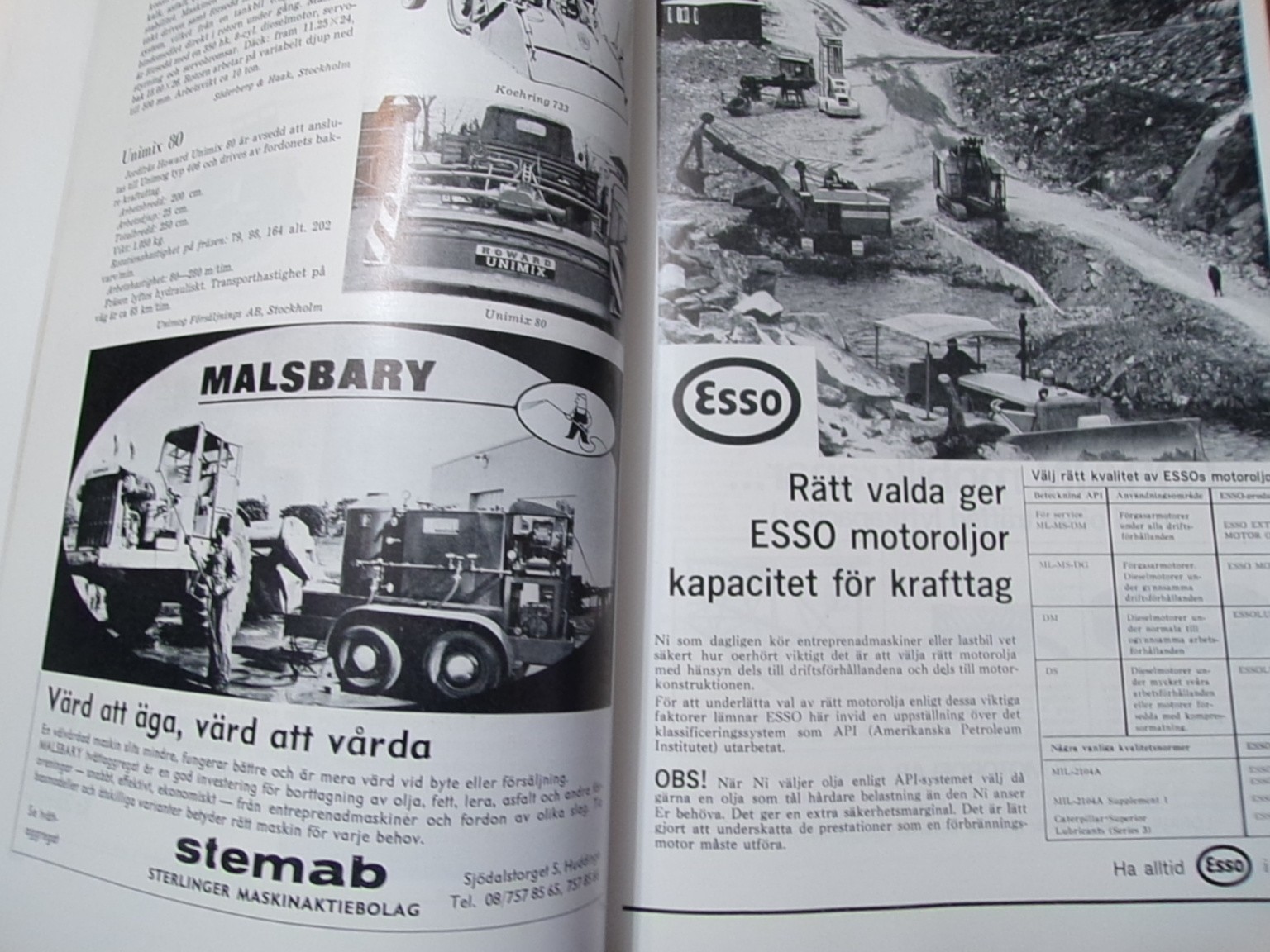 Contracted Machines Catalog, 1966, from Stockholm Sweden, in Swedish