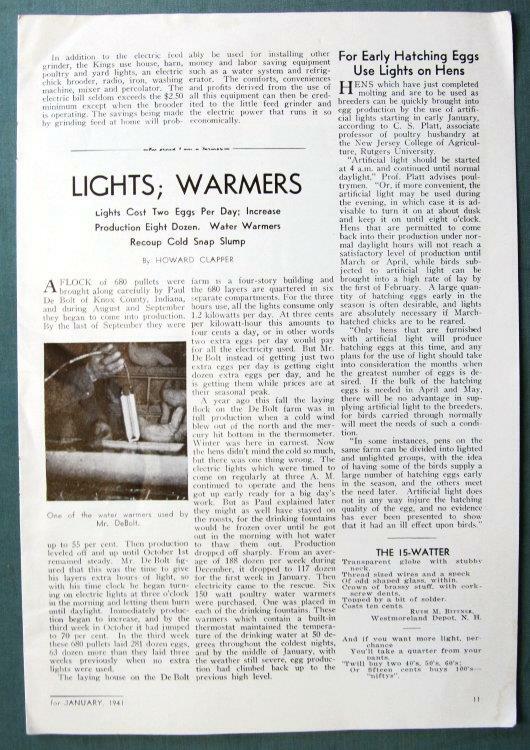 Original 1941 Electric Farmer Article about Paul De Bolt of Konx County Indiana