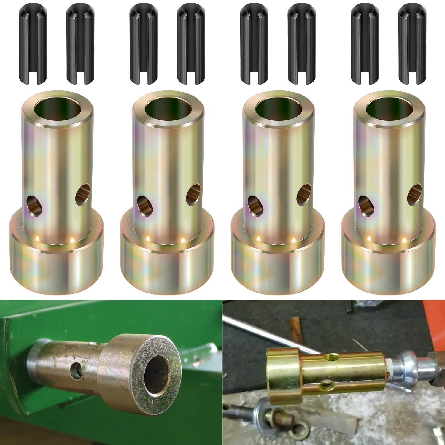 2 Pairs of Cat 1 Quick Hitch Adapter Bushings Set for Category I 3Point Tract…
