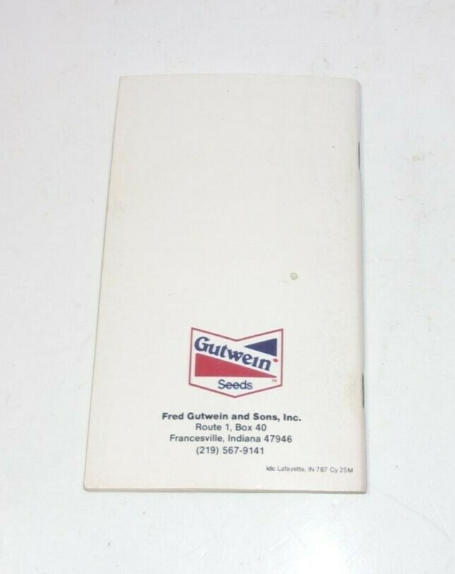 Farmers Pocket Memo Advertising Gutwein Seed Agriculture Vintage Book Farm
