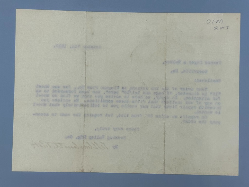 1912 HOCKING VALLEY Advertising FARM Postal Cover Letterhead LANCASTER OHIO