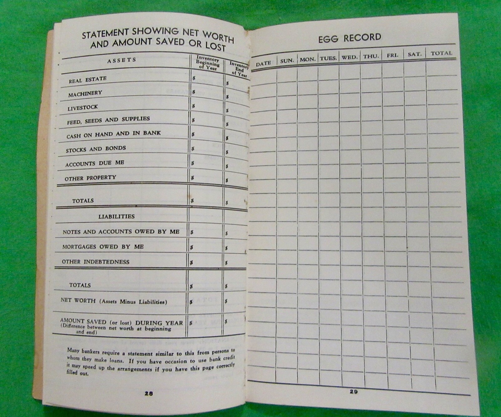 Vintage Continental Steel Corp. Farm & Livestock Record Book (1940)