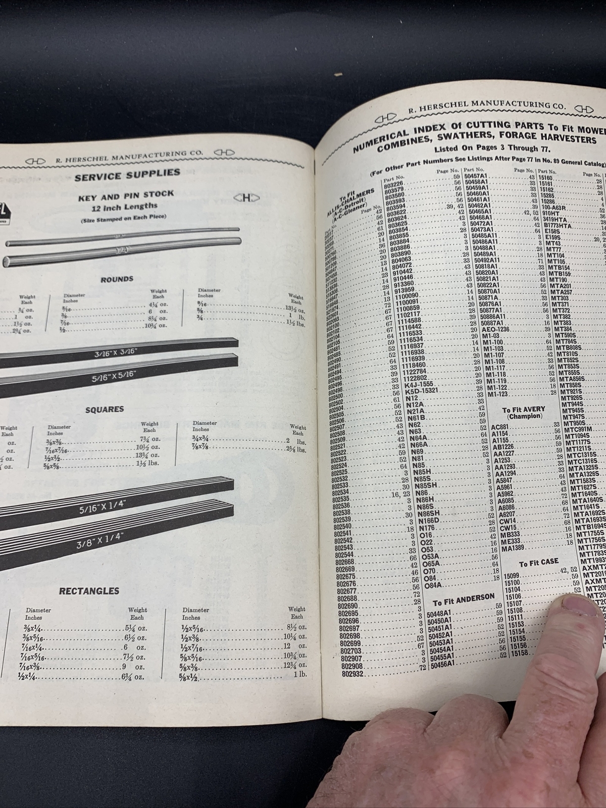 1959 Des Moines Iron Co Repair Parts Catalog Mowers/Combines/Swathers/Harvester