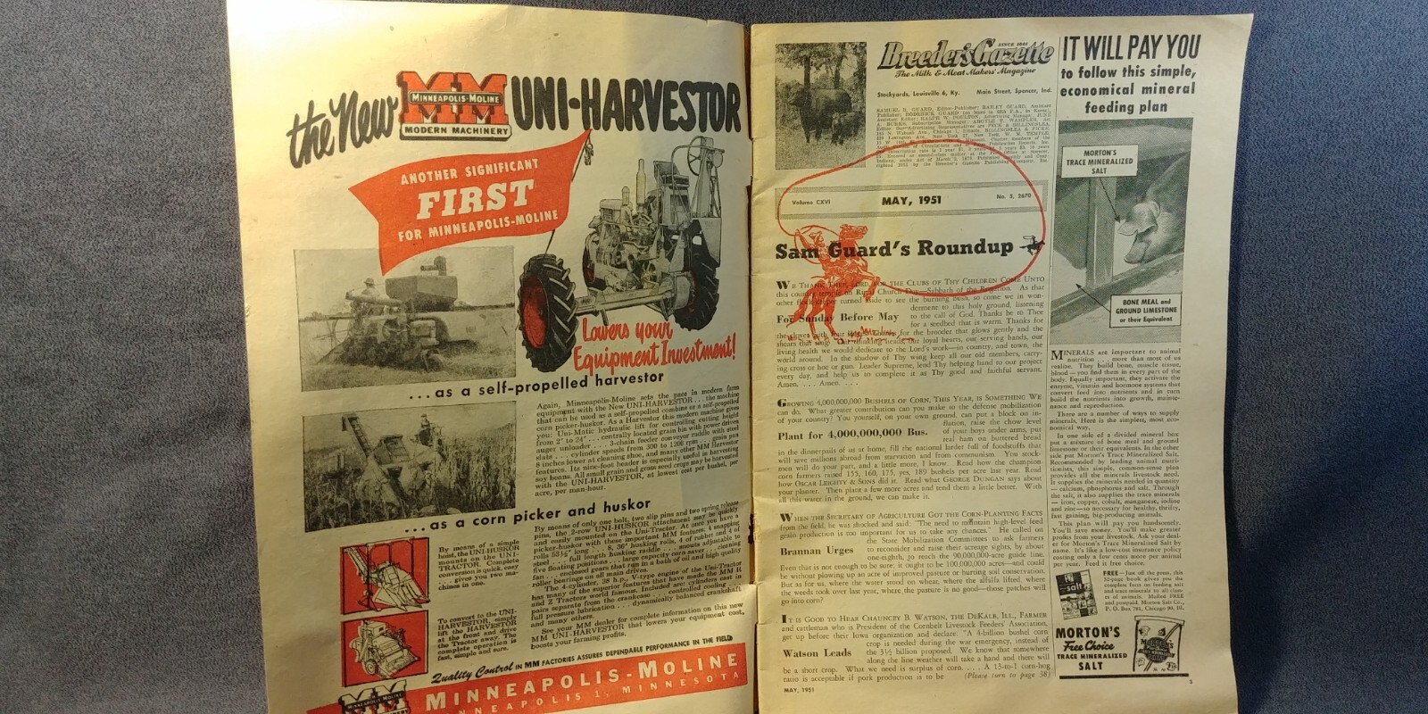 3 AG Booklet 1946 Hereford Sale Quinter Kansas 1948 Oakley Breeders Gazette 1951