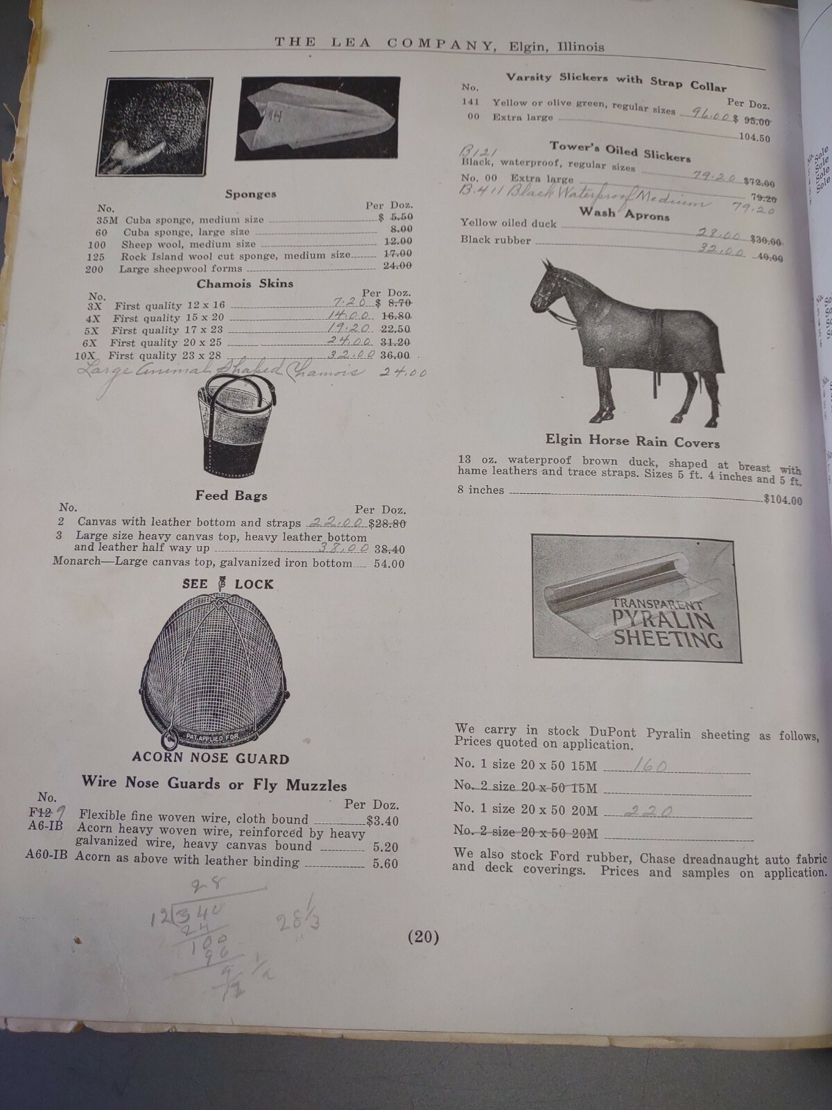 The lea Company Manufacturers Harness and Horse Collars Elgin Ill. 1928 catalog
