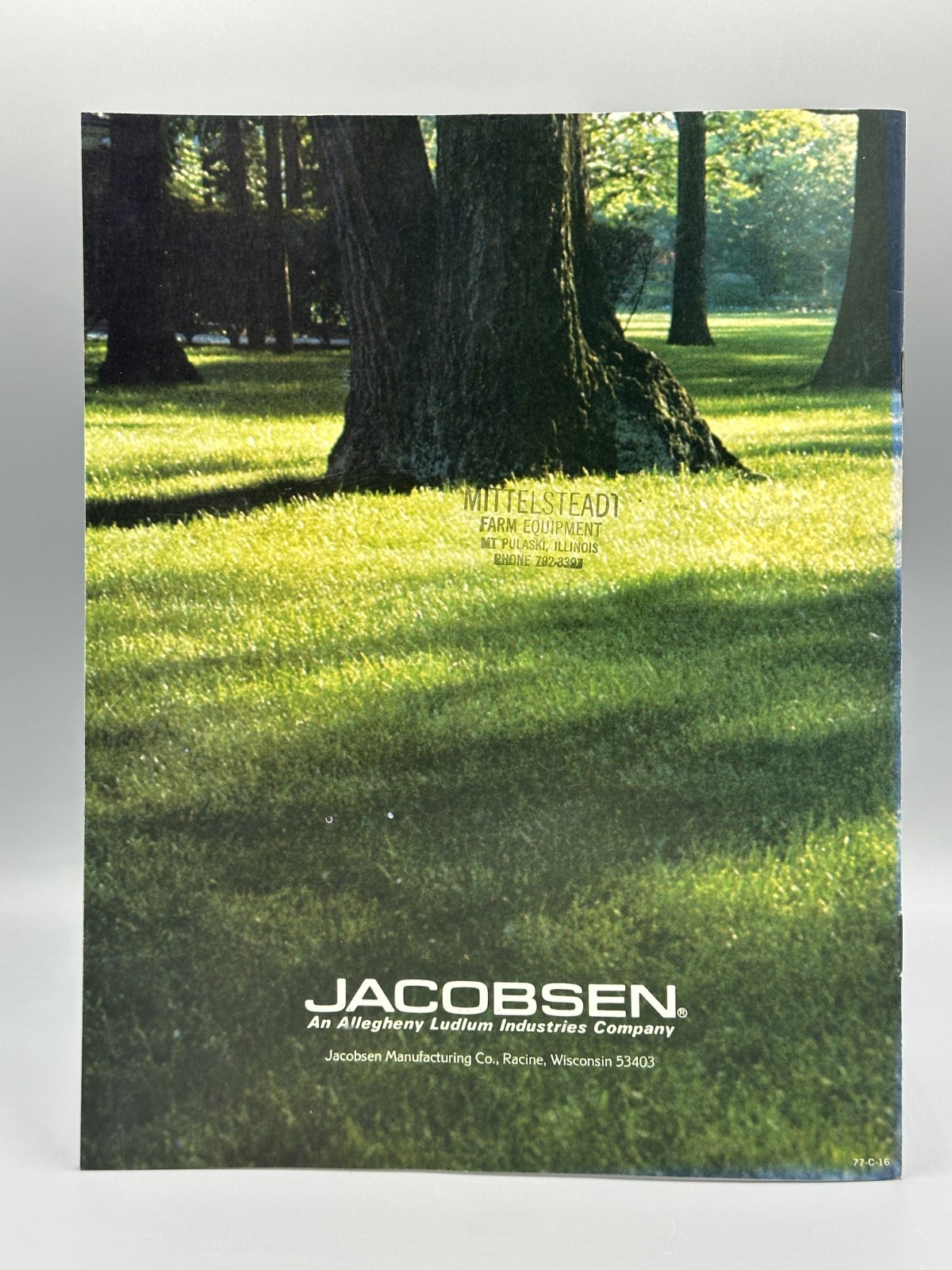1977 JACOBSEN GARDEN TRACTORS Riding Mower Advertising Catalog Vintage