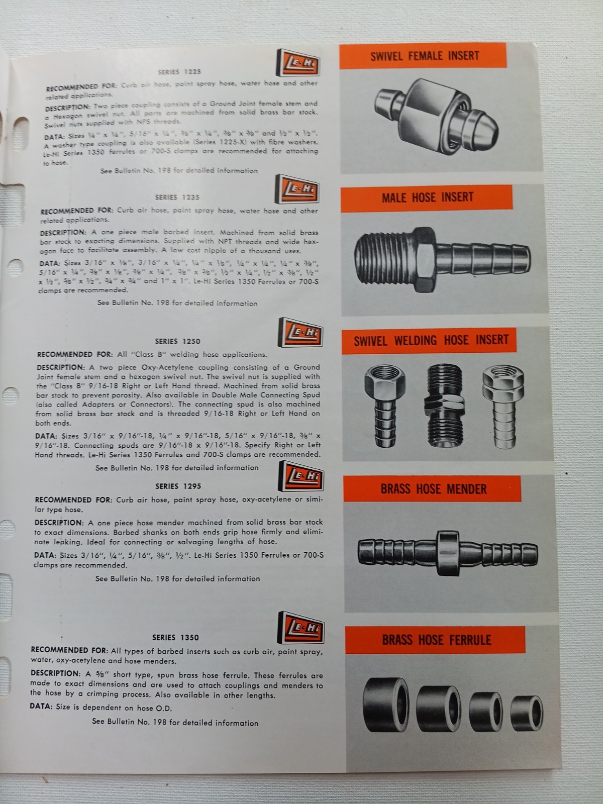 LE-HI Hose Accessories Company Condensed Catalog #34 1950s