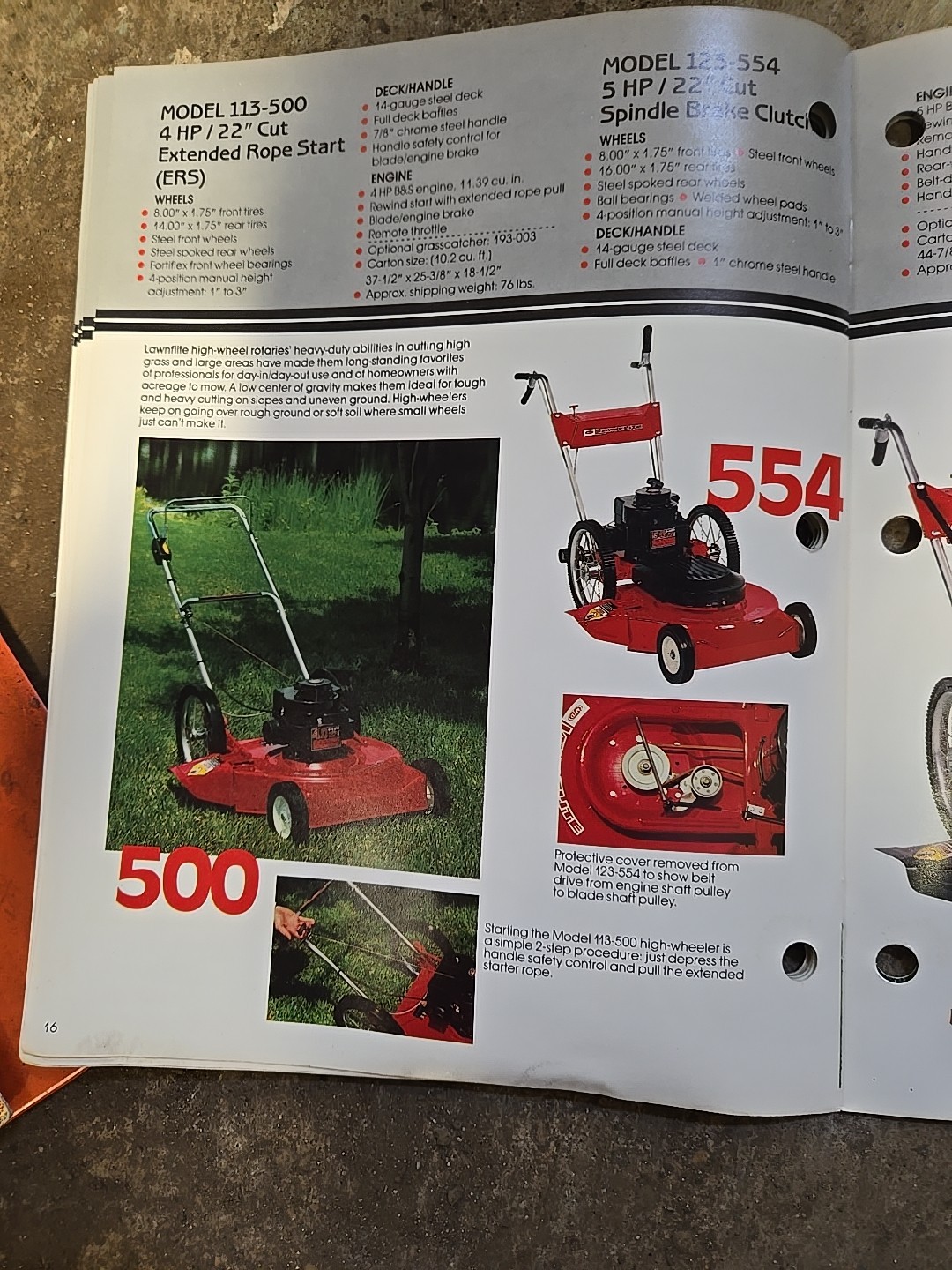 1983 MTD Lawnflite Power Mowers Brochure Catalog Point Of Sale