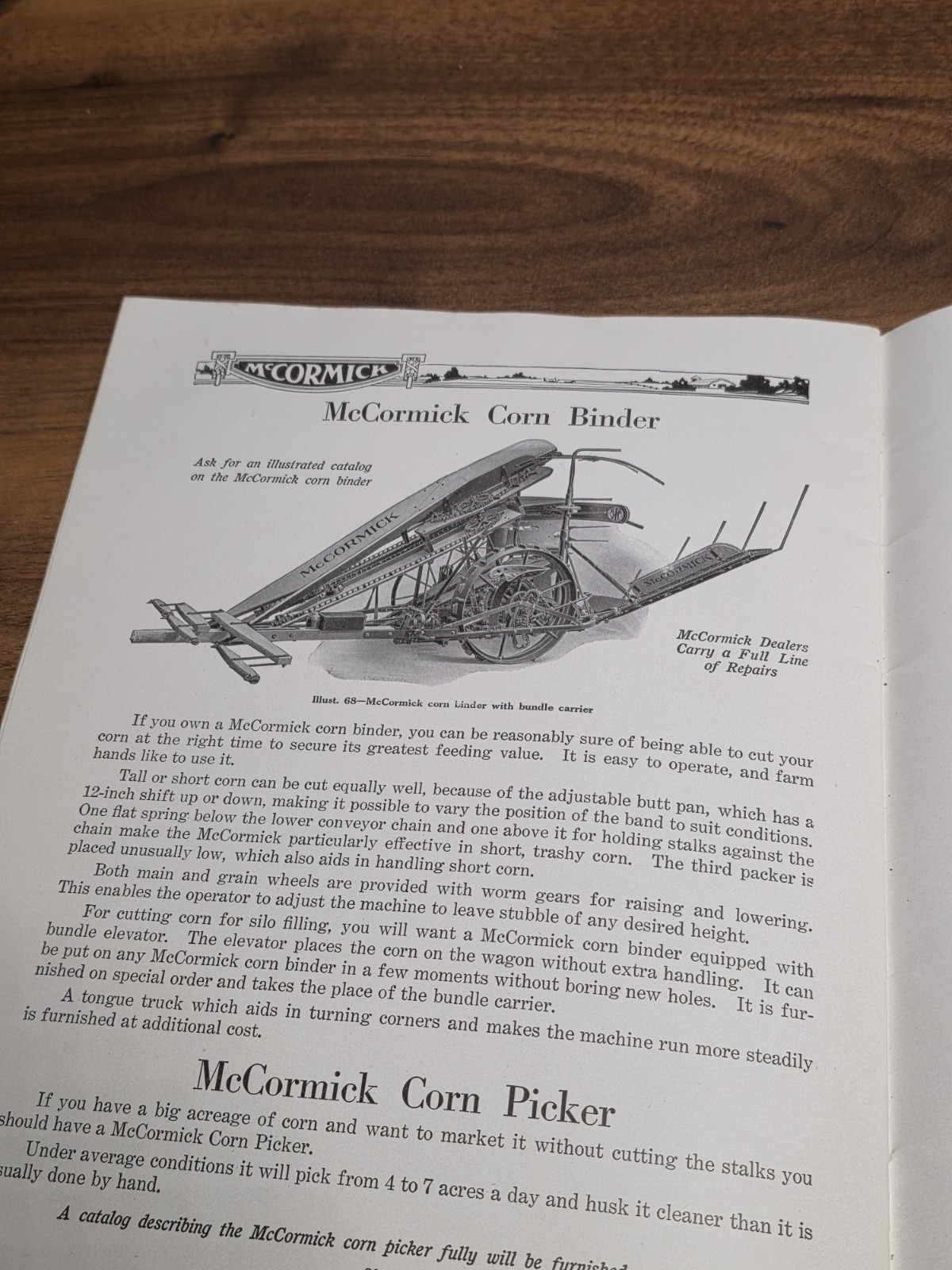 Early 1900s McCormick Tractor Catalog Brochure A-10-G Very Nice!!