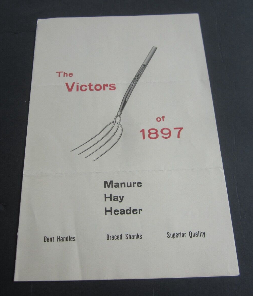Old 1897 – IOWA FARMING TOOL Co. – Advertising Brochure – VICTOR HAY FORKS