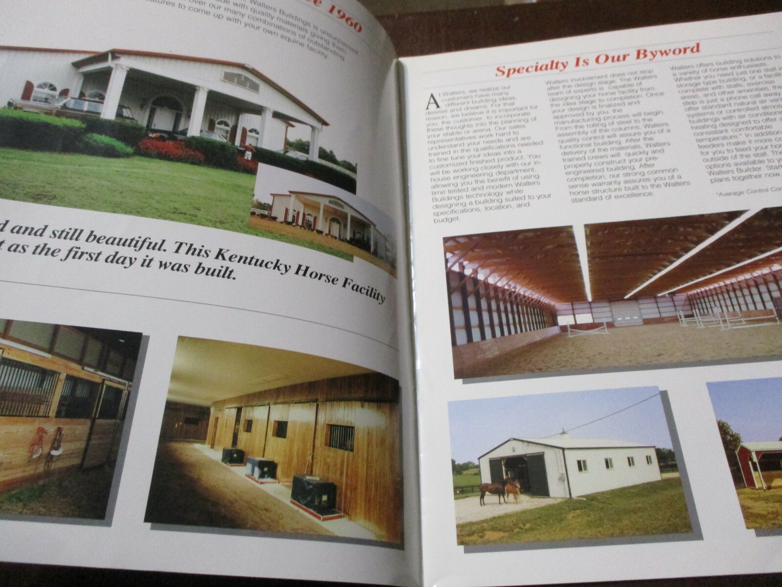 Walters Buildings « Horse Barns and Arenas » Sales Brochure 1993