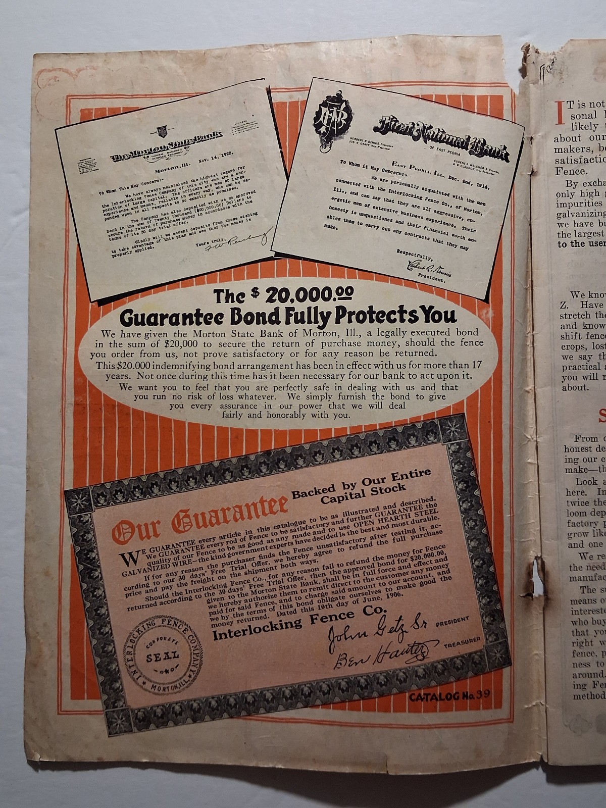 Interlocking Fence Co. Catalog, Better Fences Factory Prices, 1925