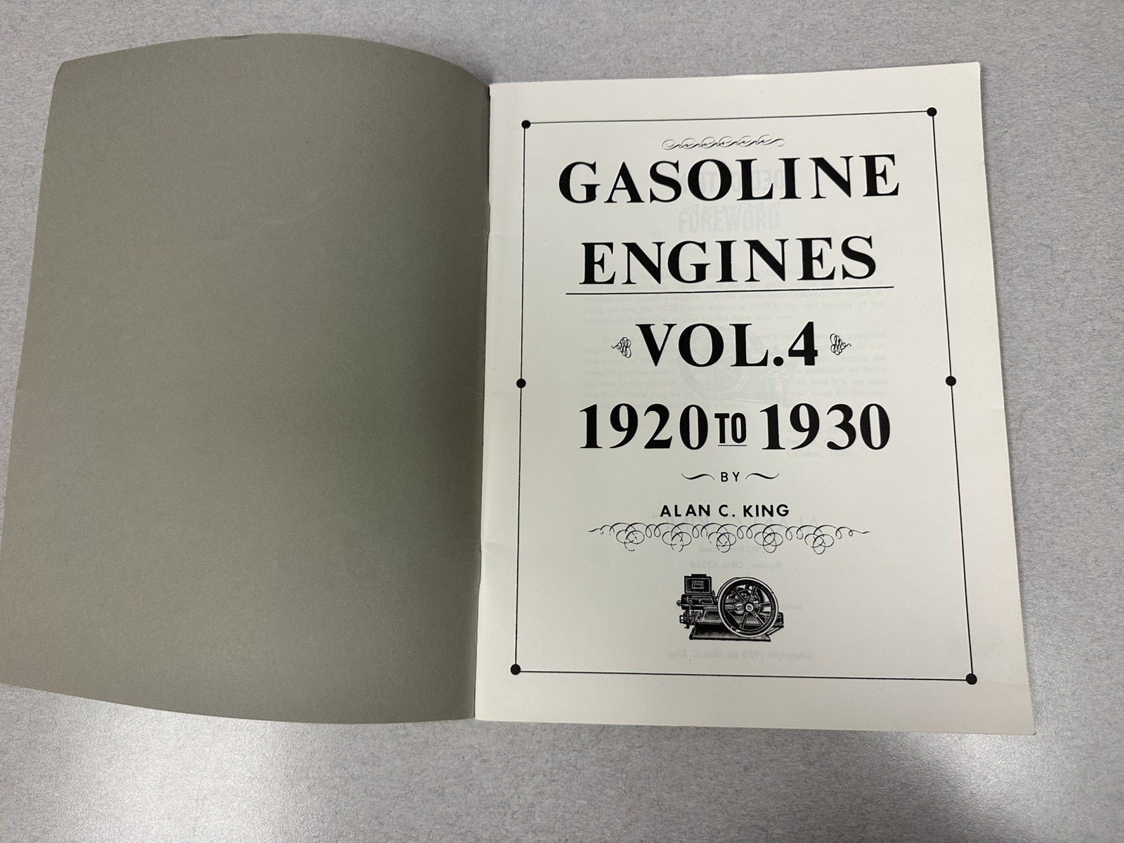 GASOLINE ENGINES Vol. 4 1920 to 1930 by Alan C King BOOK