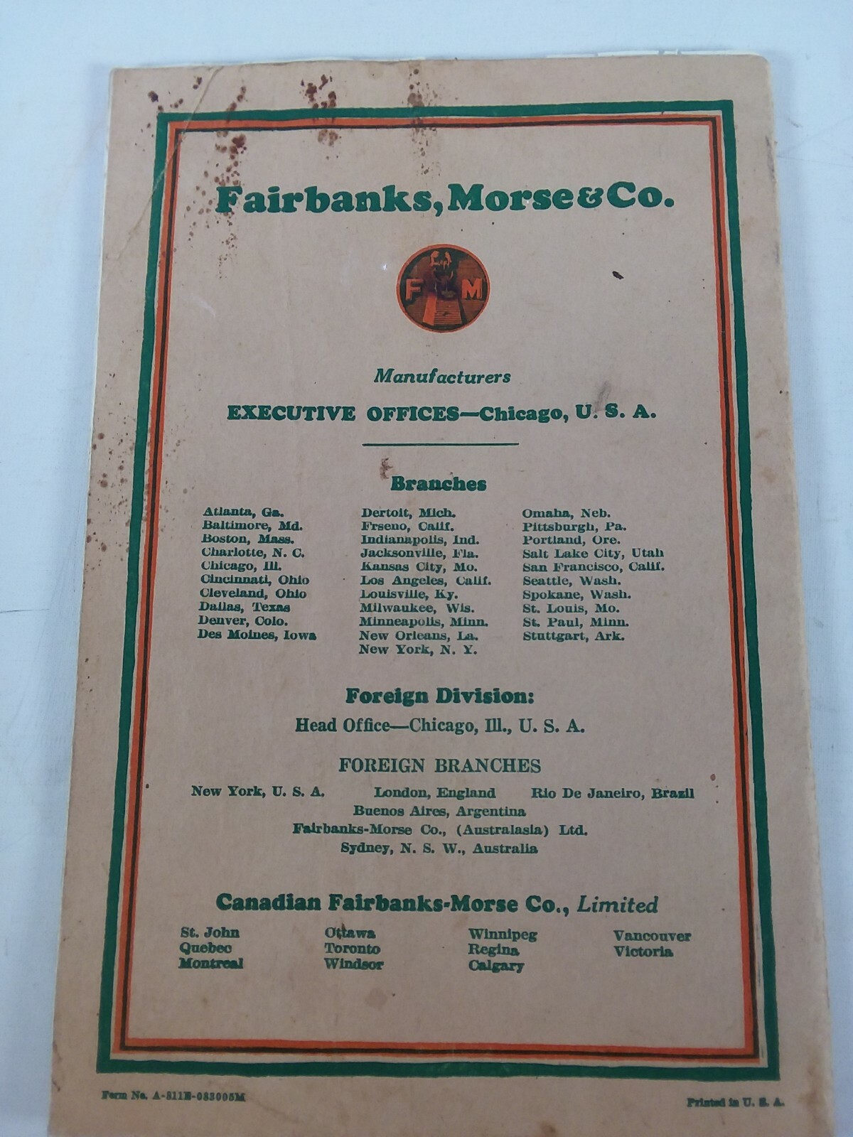 1929 Fairbanks Morse Home Water service catalog pamphlet vintage Lose page&rsquo;s