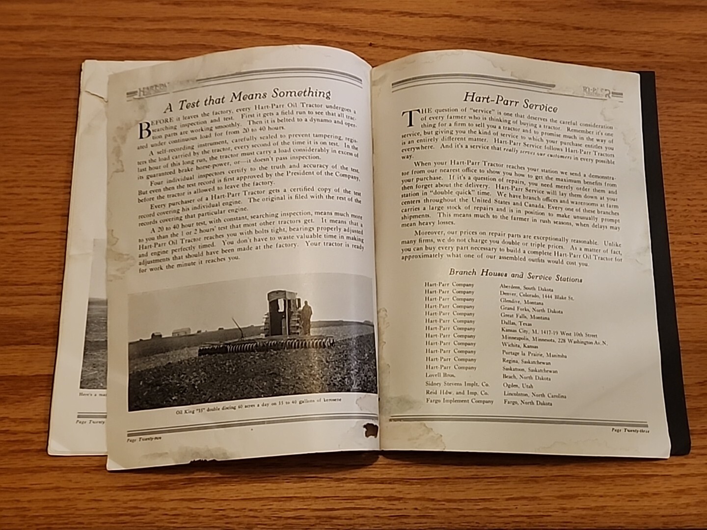 1910&rsquo;s Hart Parr Oilking 35 Prairie Tractor Sales Brochure Catalog Original