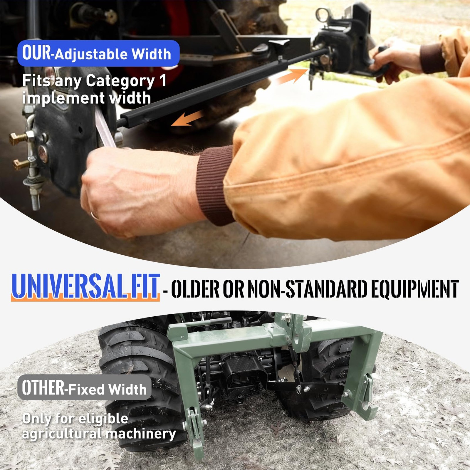 Upgraded Cat 1 Tractor Easy Change Quick Hitch System, Compatible with 3 Poin…
