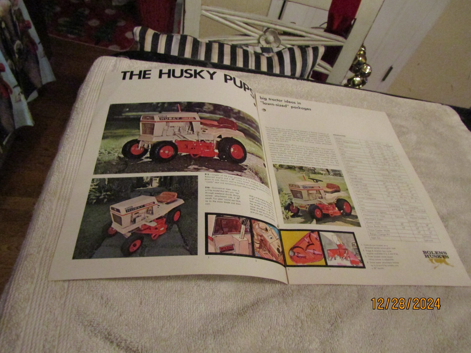 Bolens Sales Brochure Husky Lawn & Garden Tractors Pups Orbit Mowers Mustang