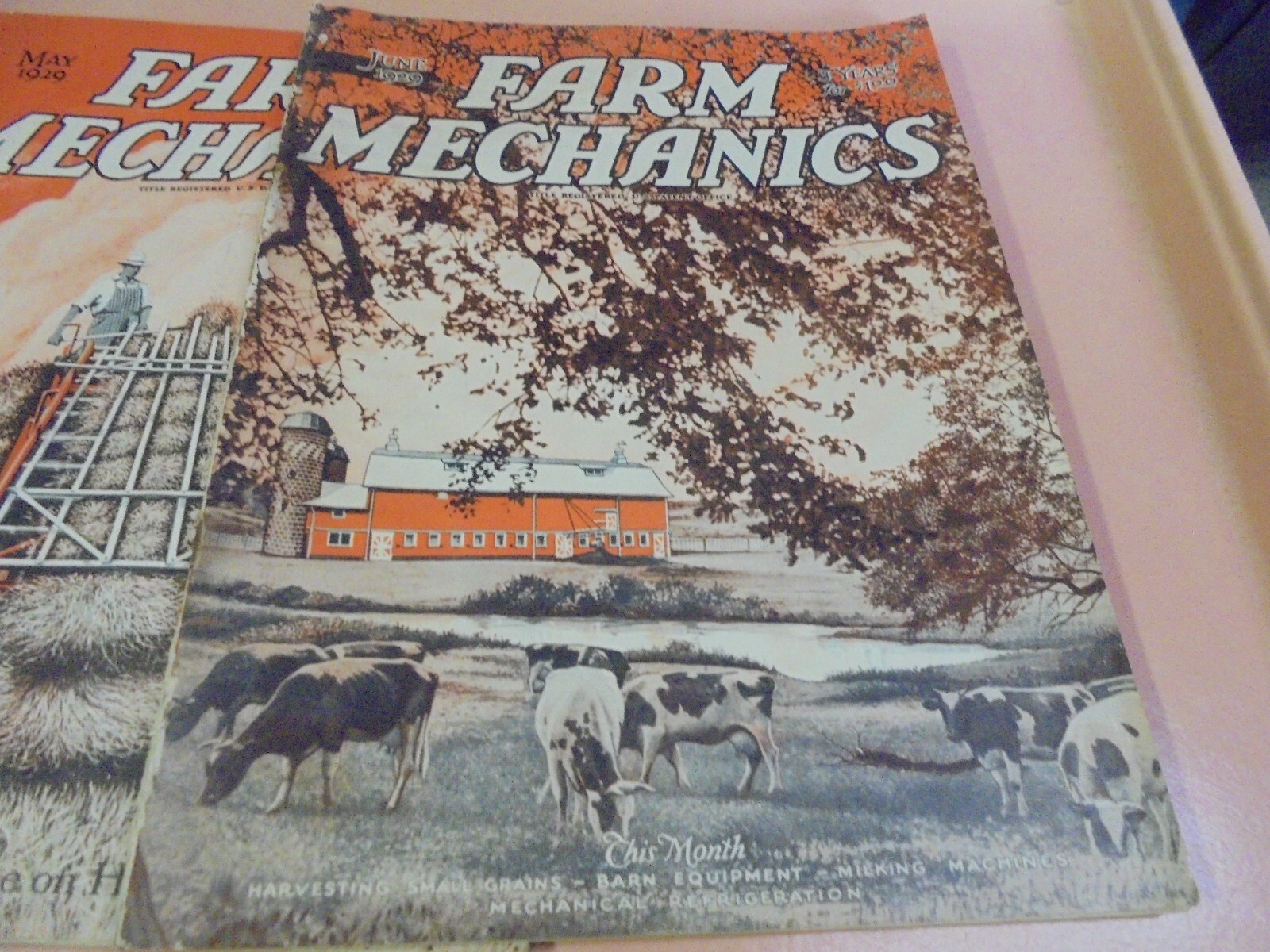 Vintage Lot of Four 1929 Farm Mechanics Magazines