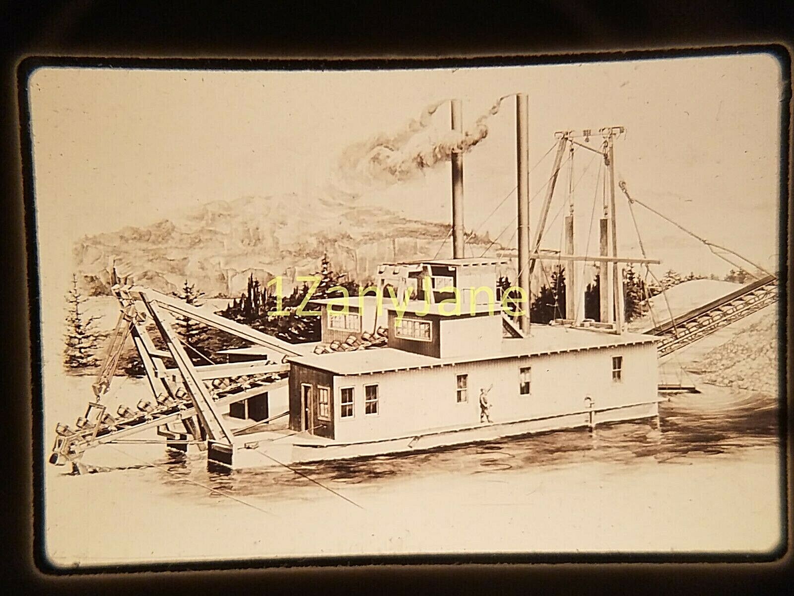 AC0107 35mm Slide of an ALLIS CHALMERS MEDIA WORLD&rsquo;S FAIR 1888 DIGGER MINING