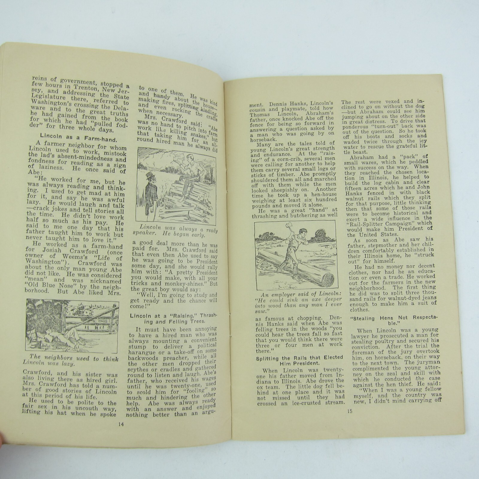 Abraham Lincoln Farm Almanac Wilmer Atkinson Co Farm Journal Antique 1909 RARE