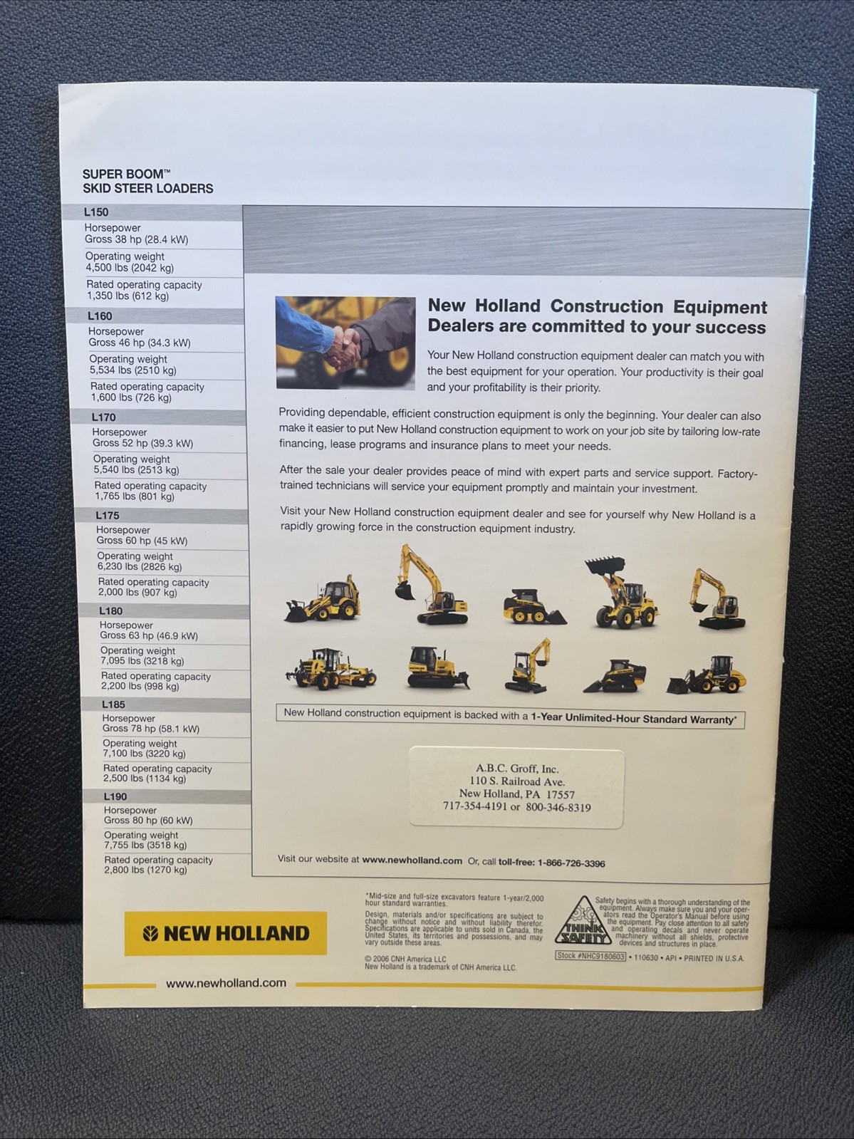 New Holland L Series Skid Loader Sales Brochure