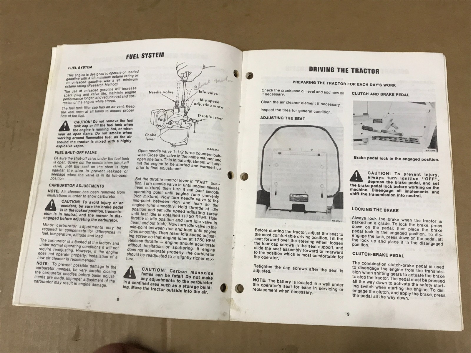 Vintage International Harvester Cub Cabet Model 1100 Tractor Operator&rsquo;s Manual