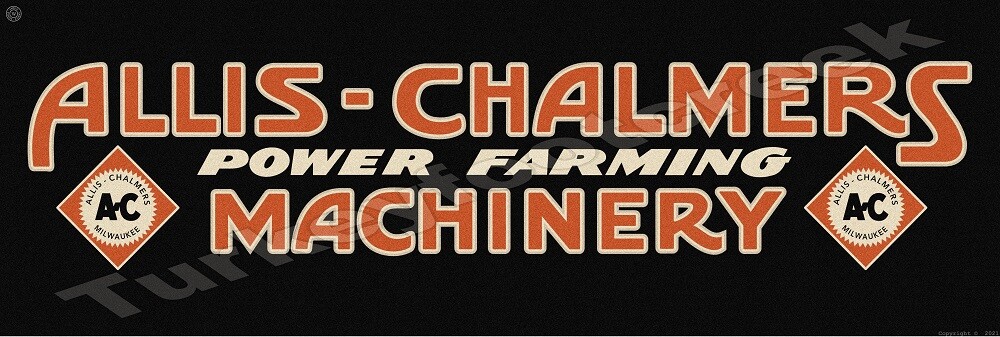 Allis Chalmers Power Farming Machinery 6&Prime; x 18&Prime; Metal Sign