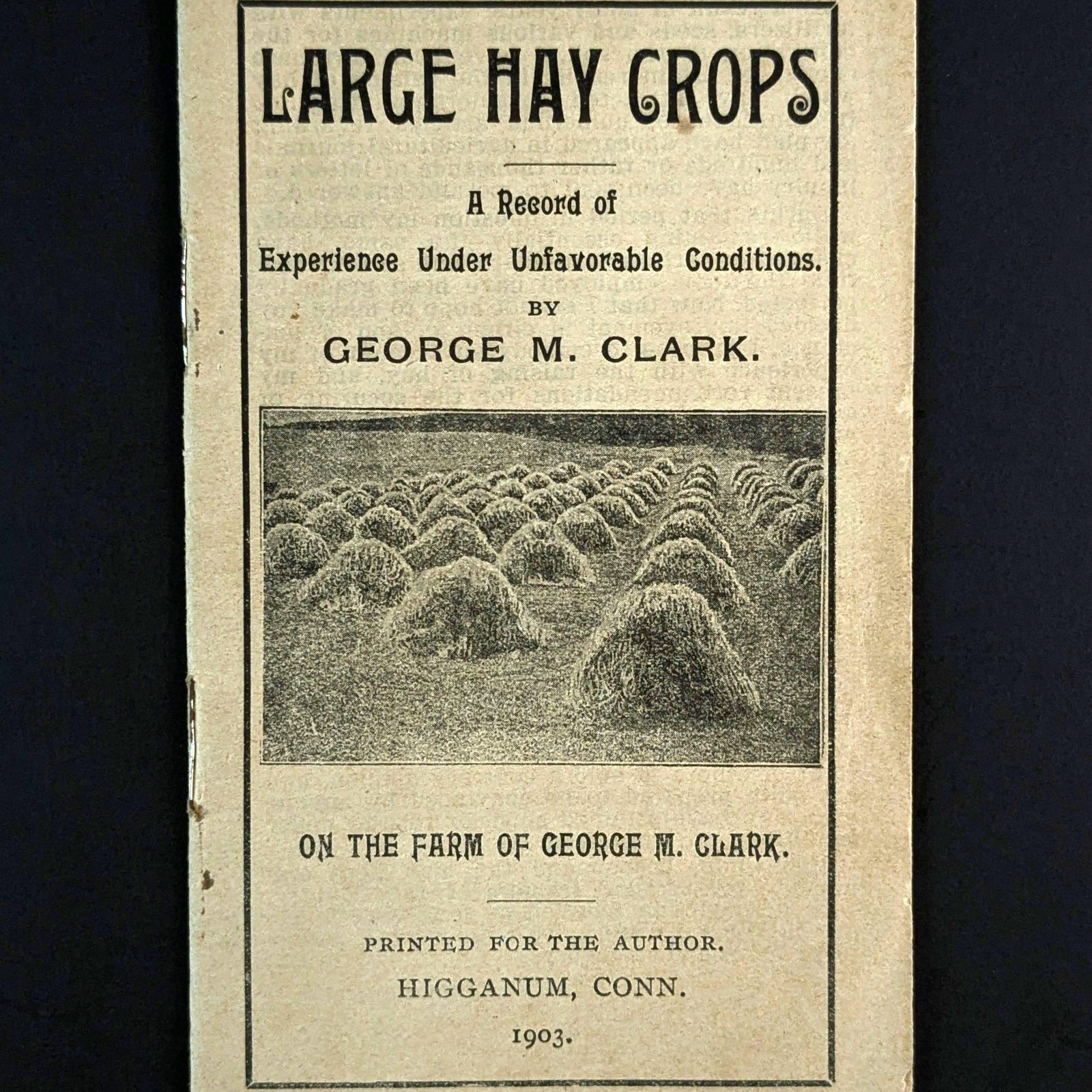 1903 Large Hay Crops George M Clark Higganum CT Antique Farm Equipment