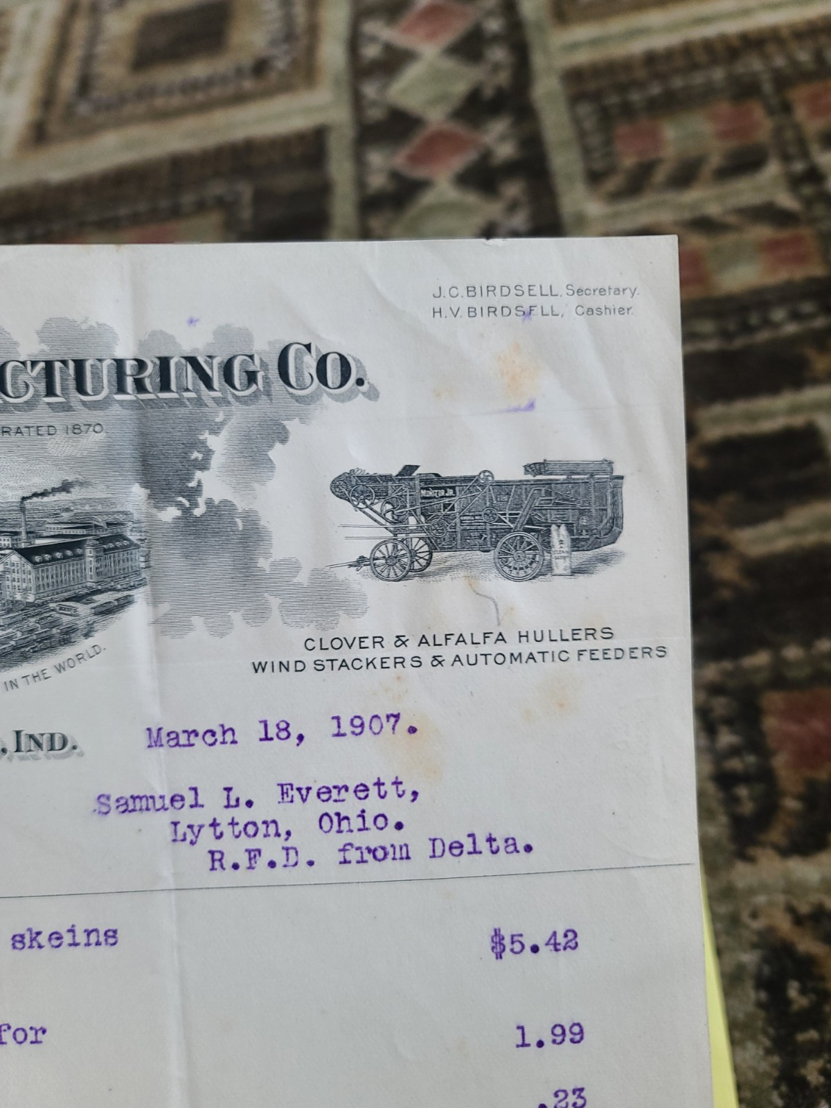 Lot Antique Ephemera Farm Equipment Birdsell IN Bucher Gibbs Plow OH F.E. Myers