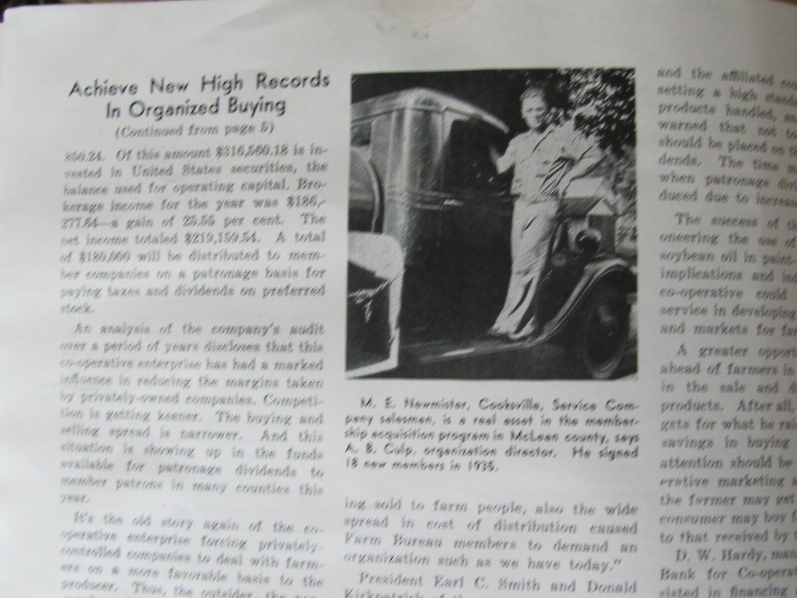 1935 MAGAZINE ILLINOIS AGRI ASSN ( FARM BUREAU – FARM SUPPLY GROUP) , BASEBALL