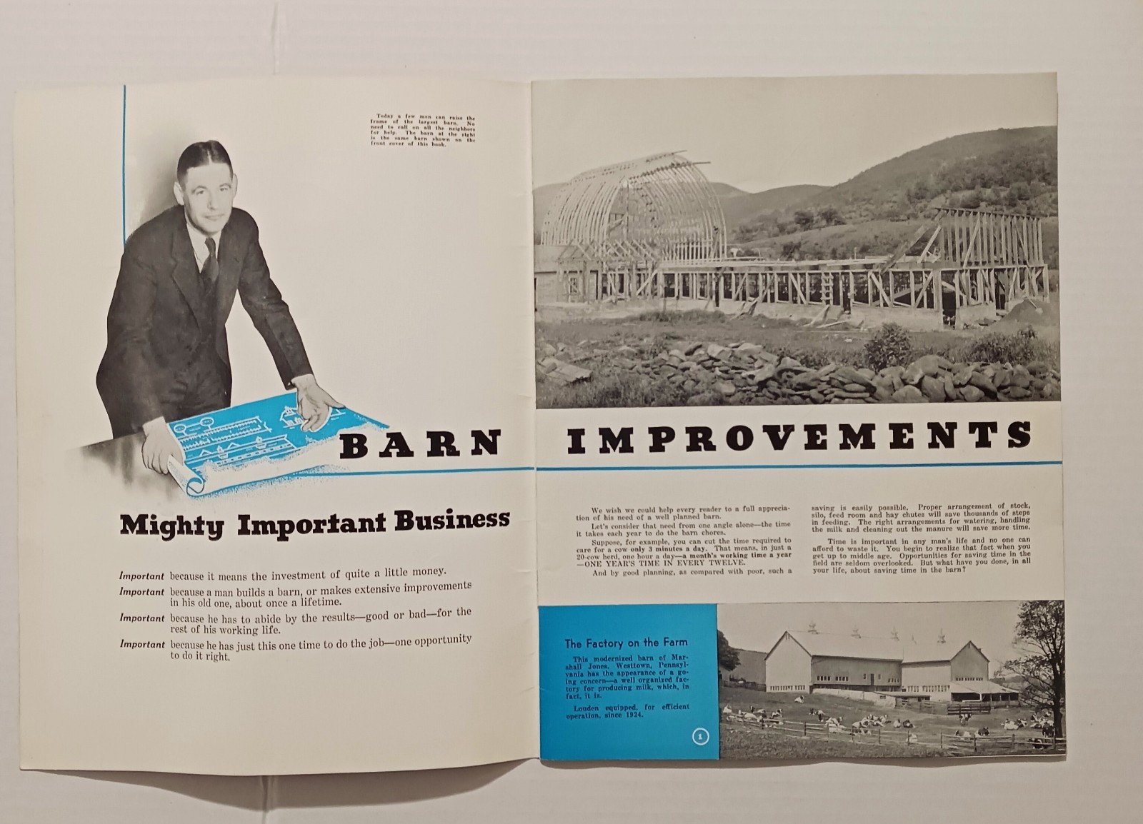 Vintage Advertising Farm Louden Barn Book Fairfield Iowa MCM