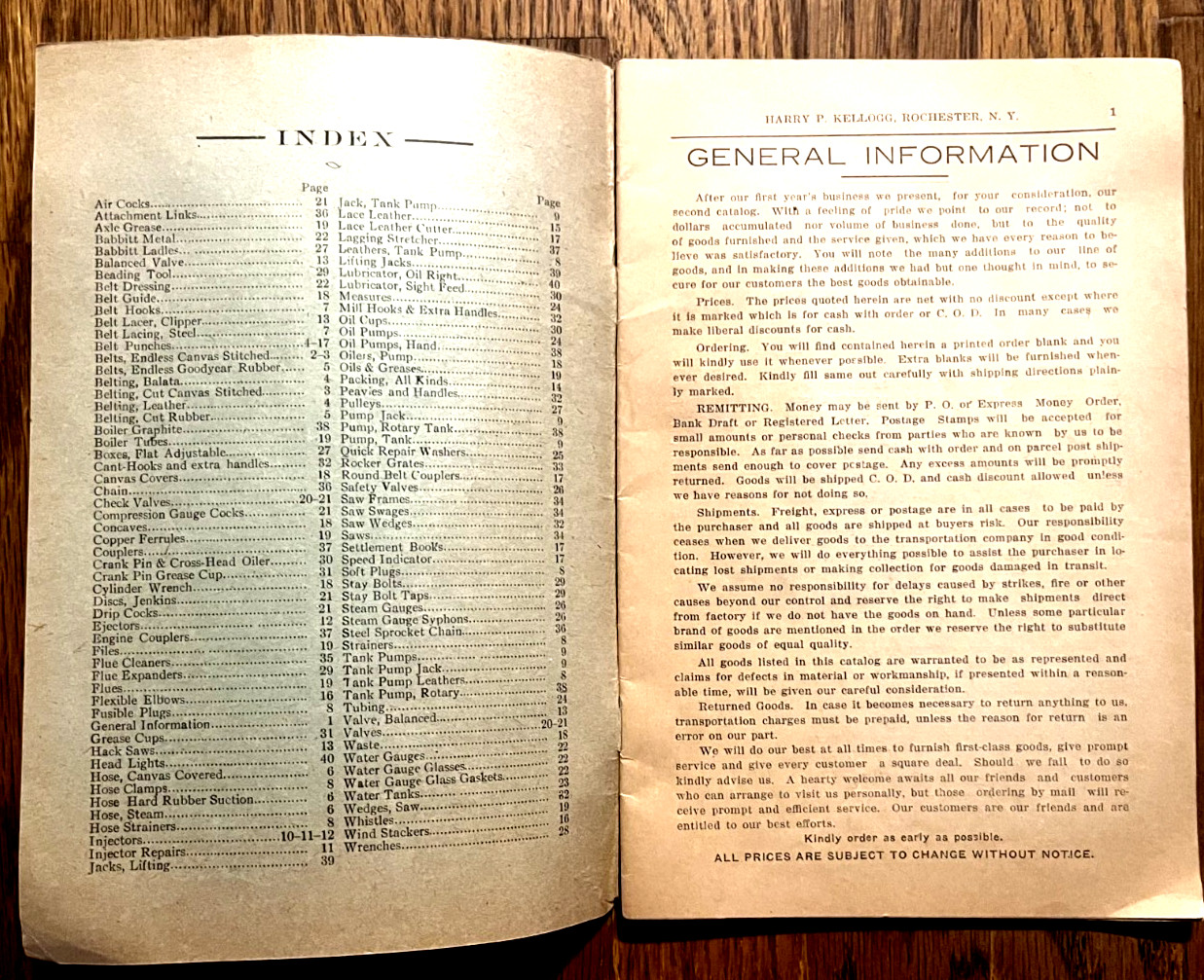 1922 Harry Kellogg Thresherman Mill & Contractors Supply catalog Rochester NY