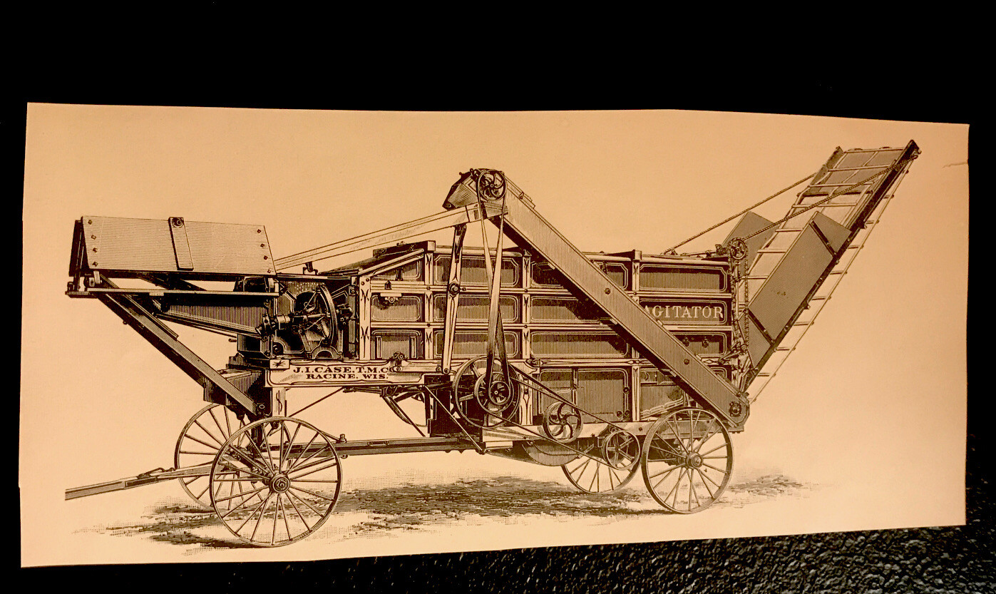 1897 J.I. Case Ironside Agitator Farm Engraving Advertising – Racine – Wisconsin