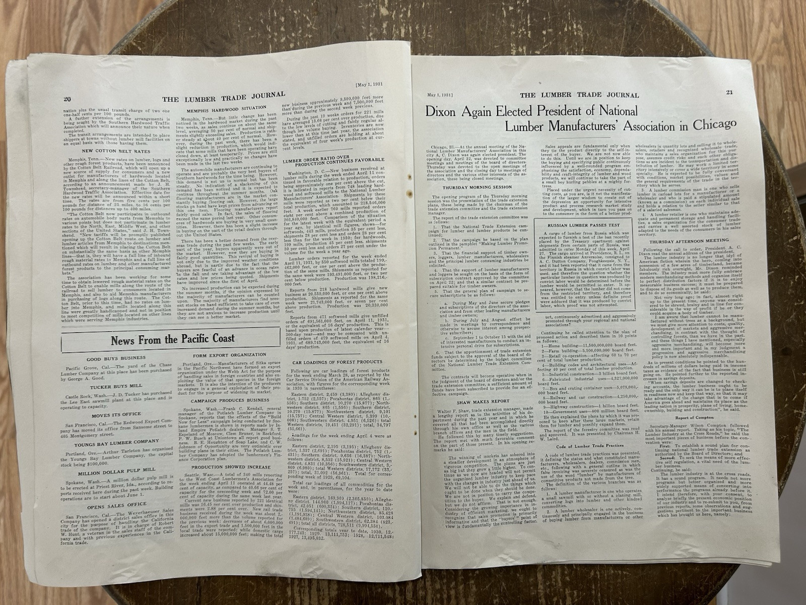 Vintage 1931 THE LUMBER TRADE JOURNAL New Orleans Logging Sawmill Industry