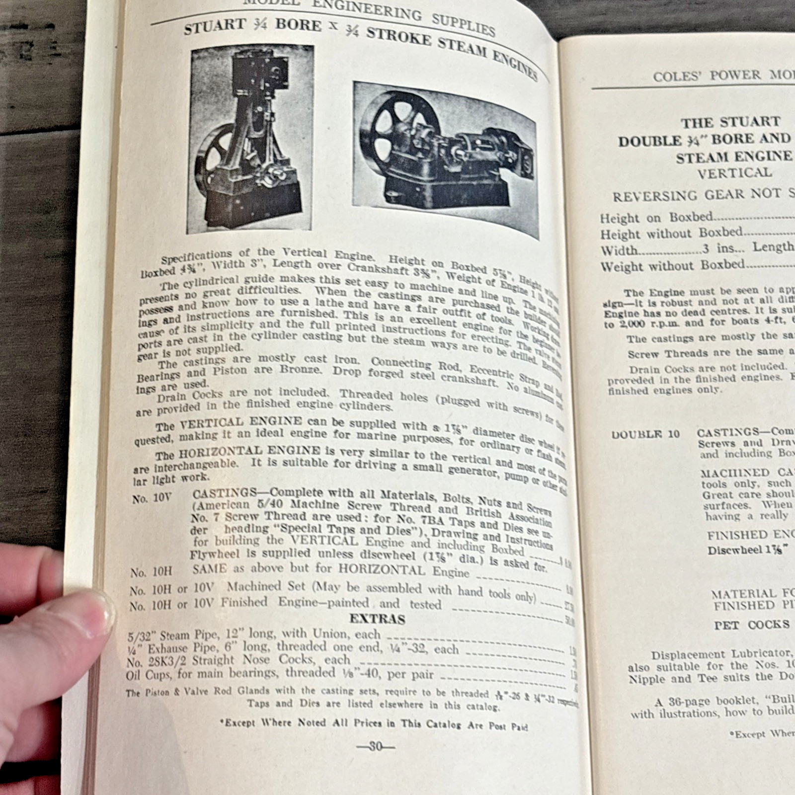 Coles Power Models Catalog No 20 Model Engineering Steam Engine Parts 1966