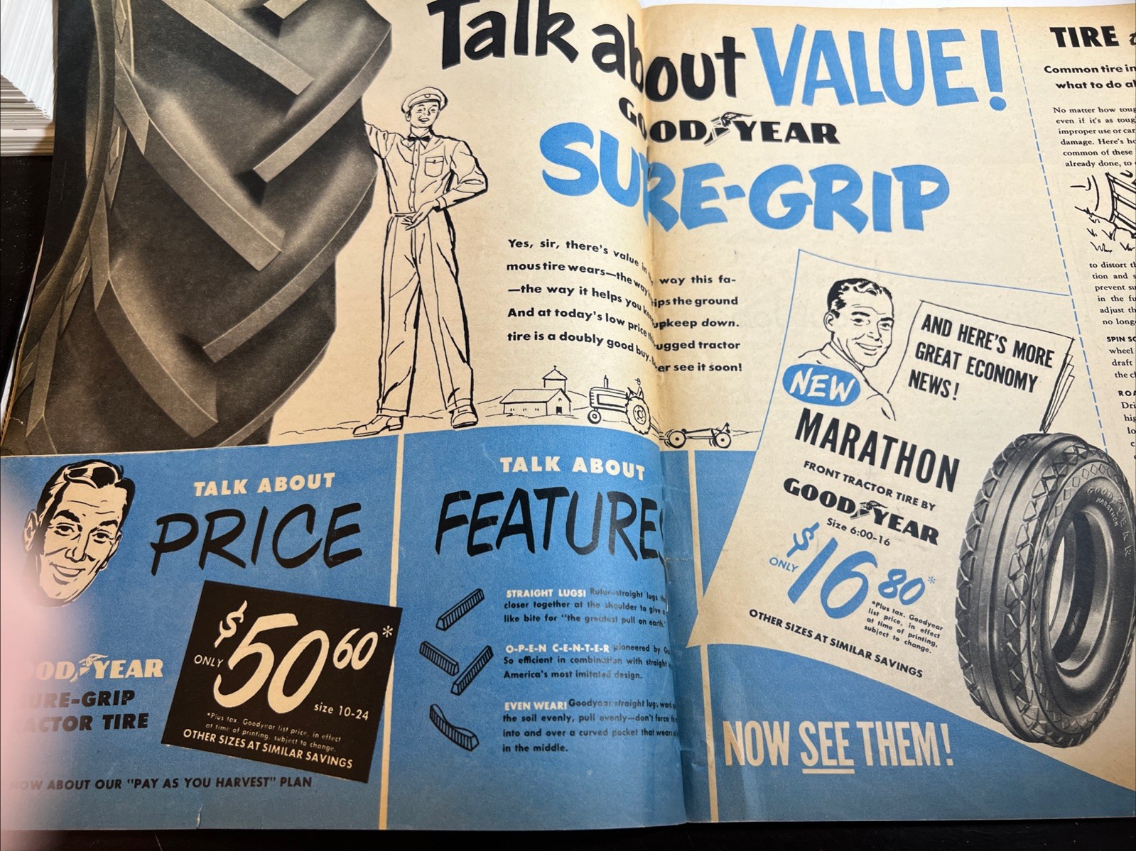 Vintage 1950s Farm Progress Magazine Flyer Cattle Crops Tractor 10 Pages