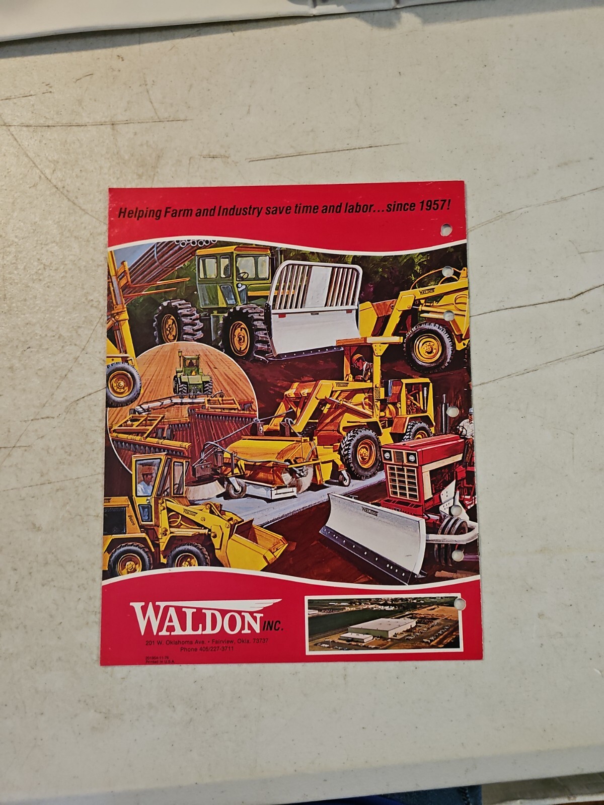 Vintage 1976 Waldon Inc. Farm Equipment Sales Brochure