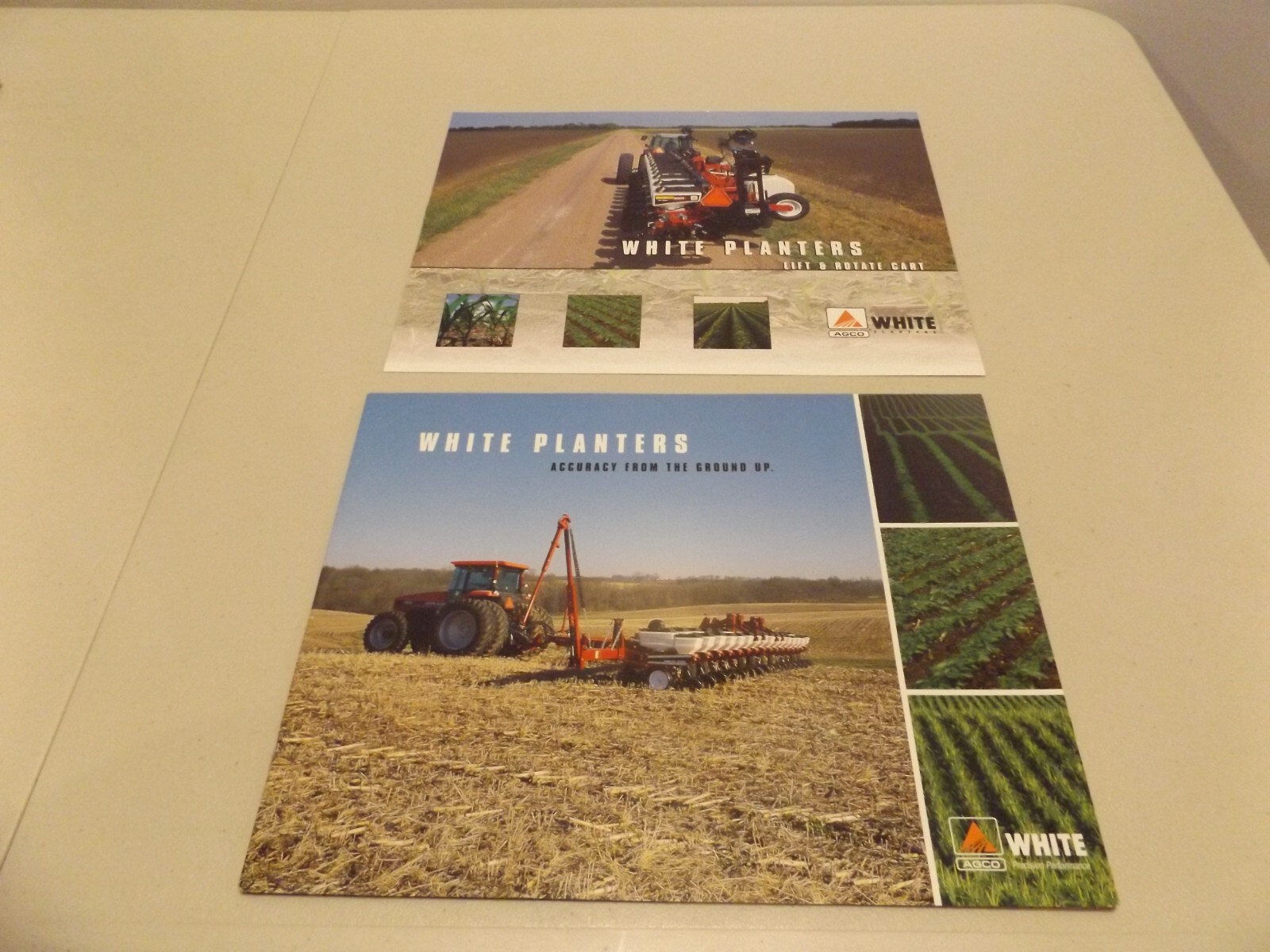 2-pc. AGCO WHITE PLANTERS, LIT # NI99006 1999 (02), WP02266 2001