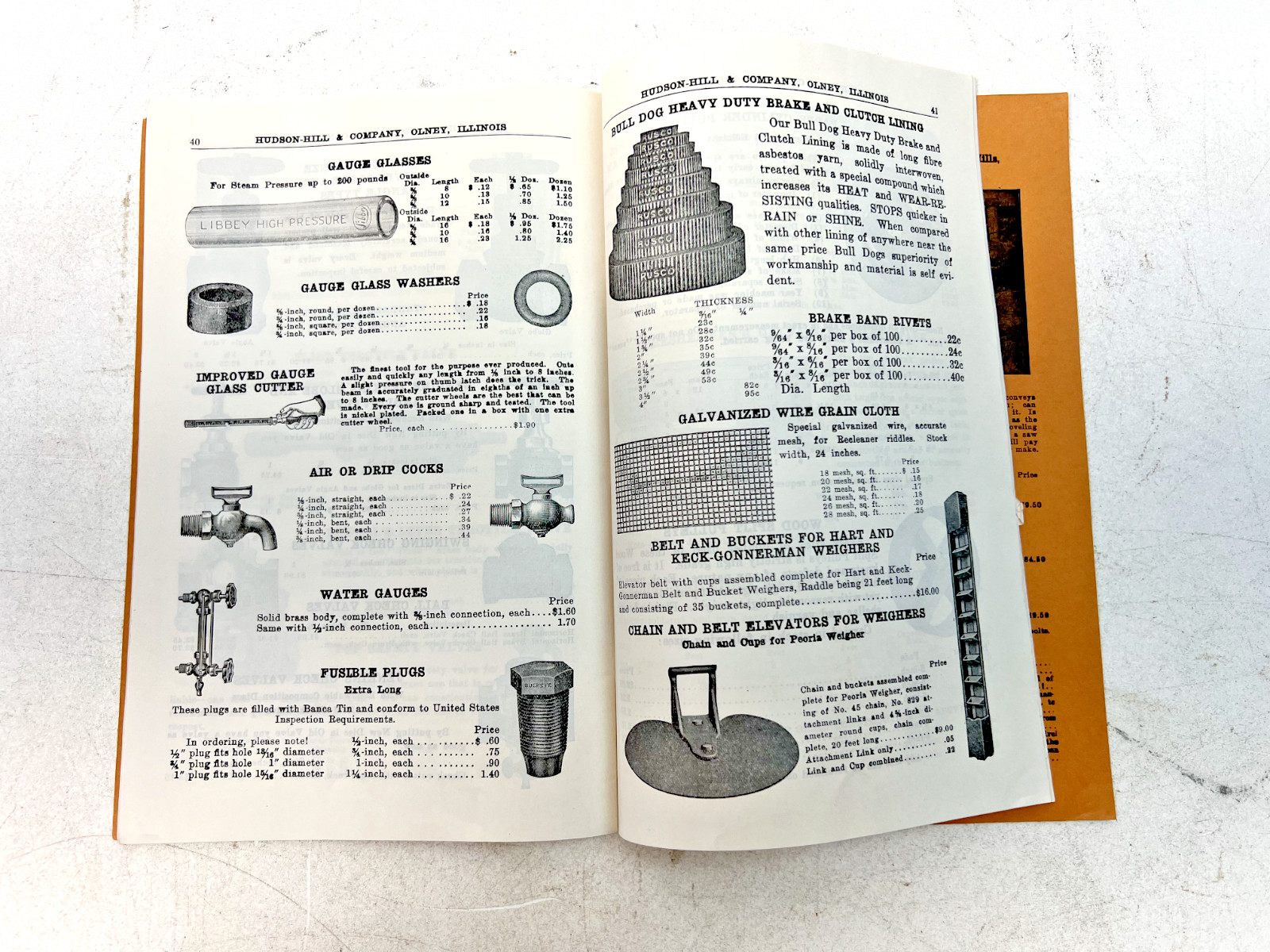 VTG 1938 & 1939 Thresher & Mill Supply Catalogue – Hudson-Hill & Co. – Olney, IL