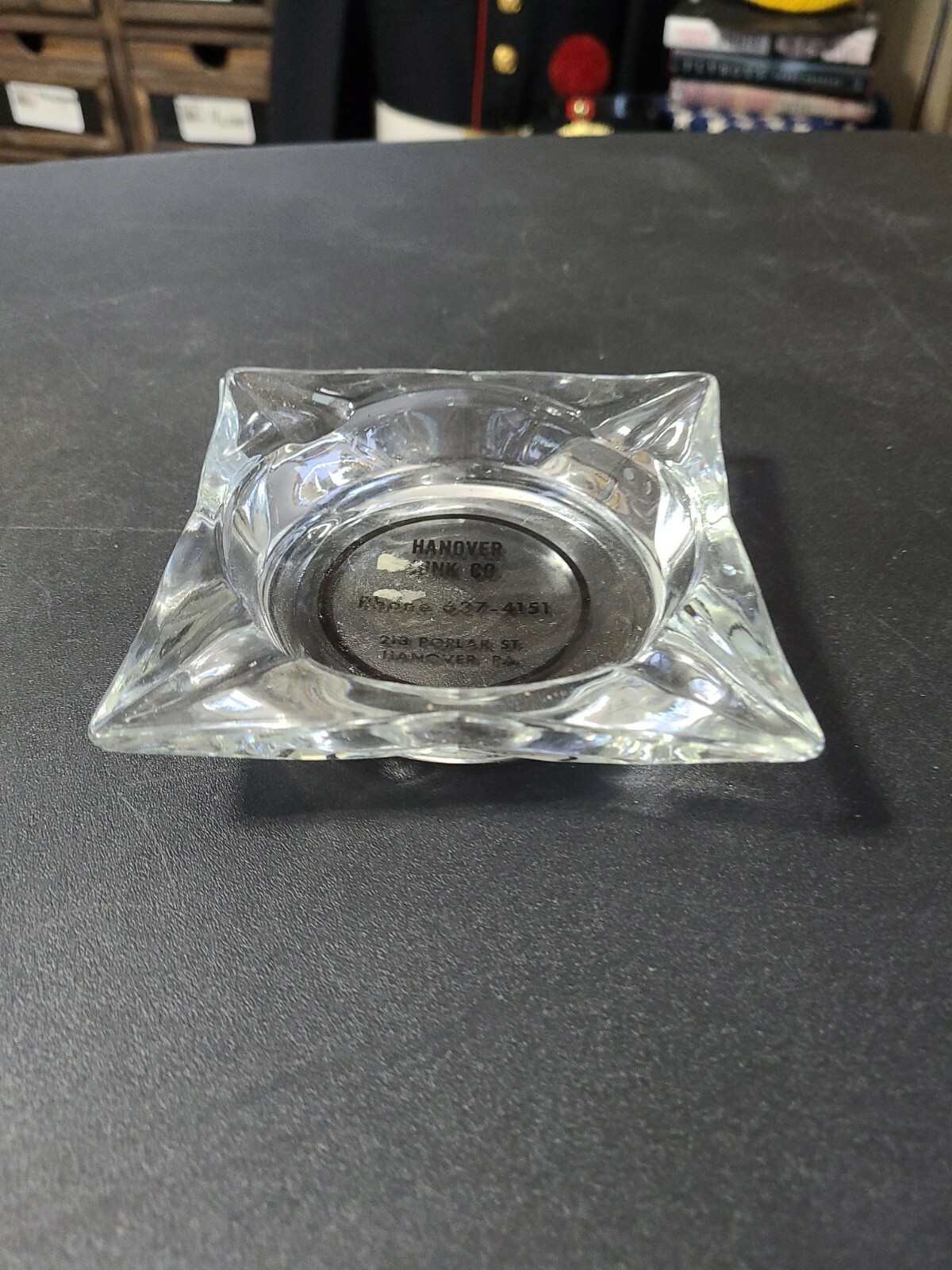 Vintage Hanover Junk Co. Glass Ashtray York Pa
