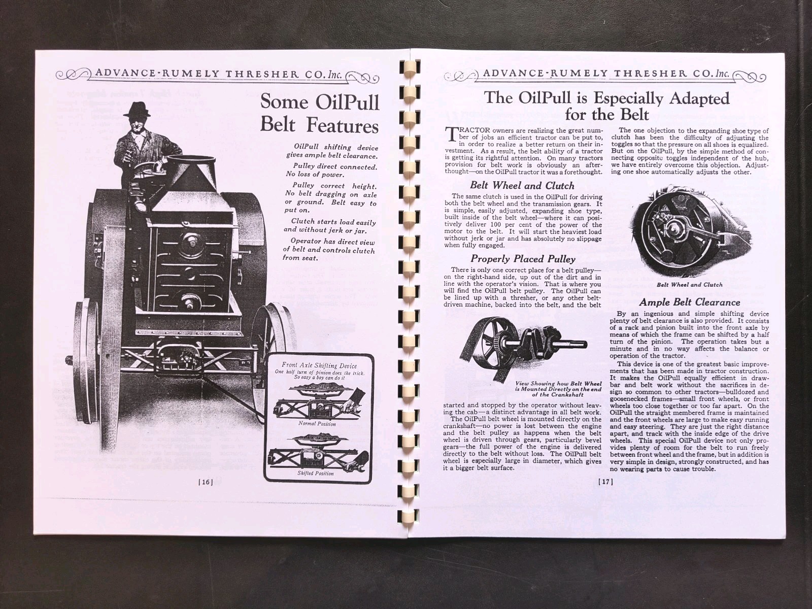 Rumley Oil Pull Tractor Dealer Brochure Owners Manual Print Advertising Reprint
