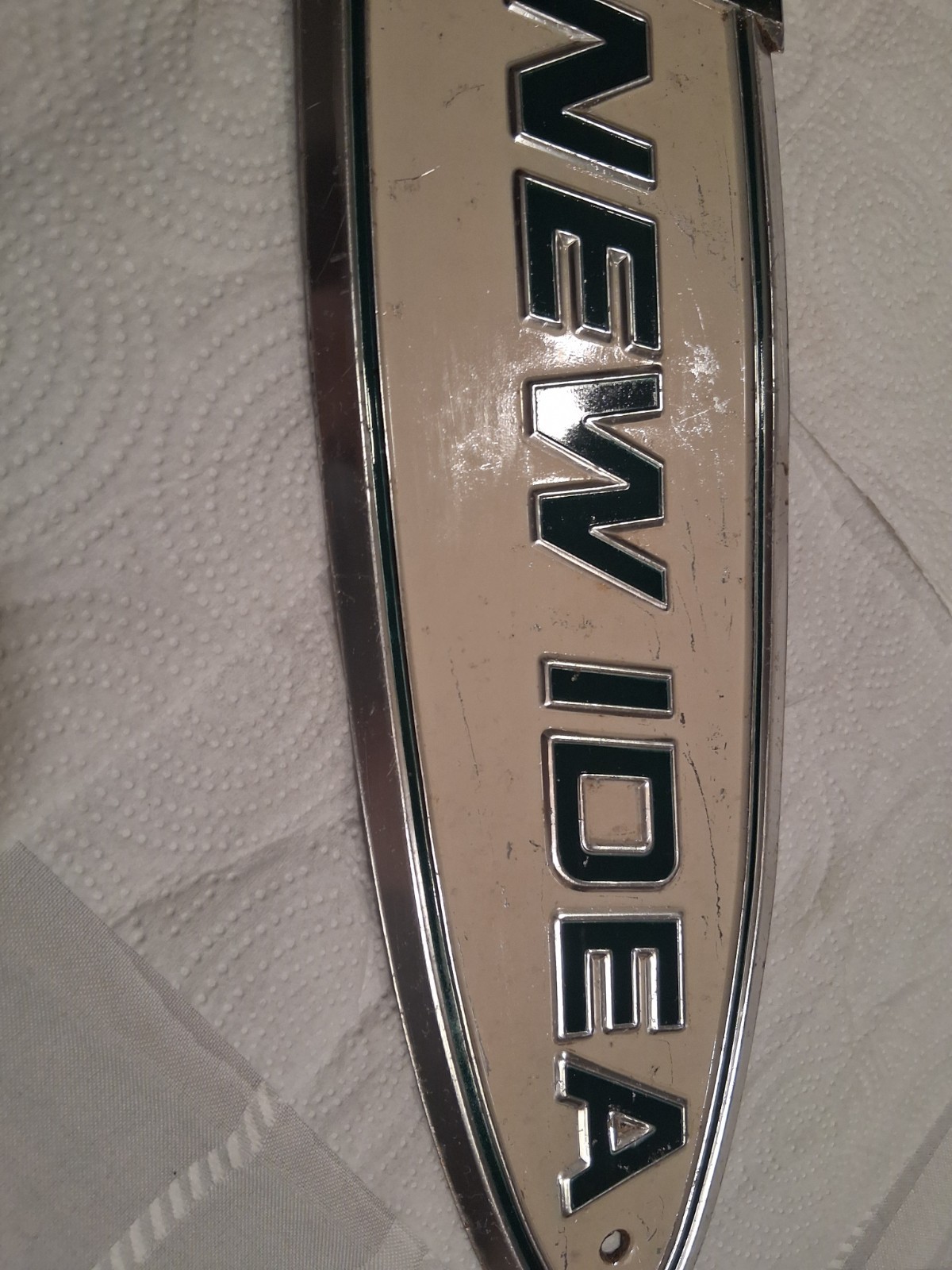 Vintage Avco New Idea Farm Implement Aluminum Advertising Emblem Sign
