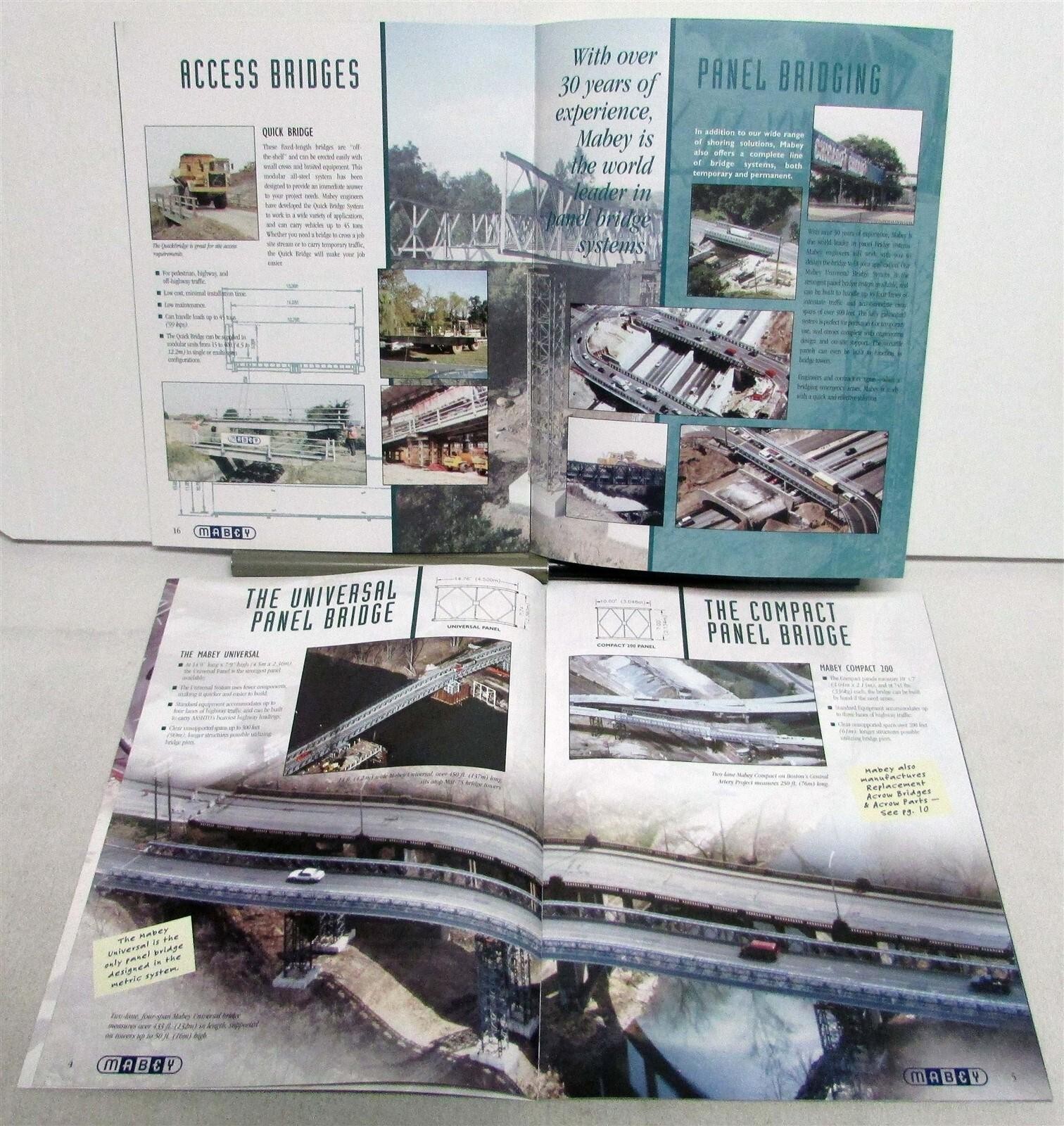 2000s Mabey Bridge Systems Shorinig System Diagram Specification Sales Brochures