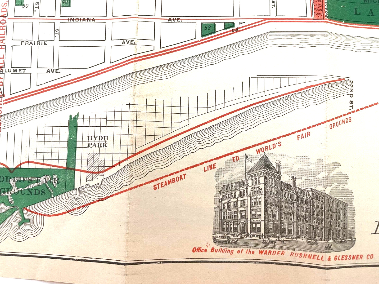 Fantastic Victorian Trade Brochure & Map « The Warder Bushnell & Glessner Co » *